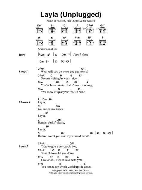 layla chords|layla unplugged chords easy.